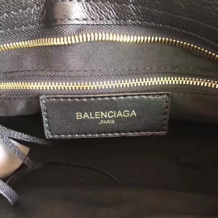 BALENCIAG巴黎世家 機車包 28cm原版山羊皮配金邊 手提肩背斜挎包  BL1372